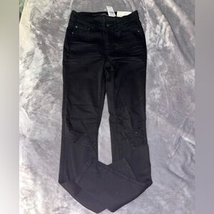 AMERICAN EAGLE Black Skinny Jeans with rips NWT